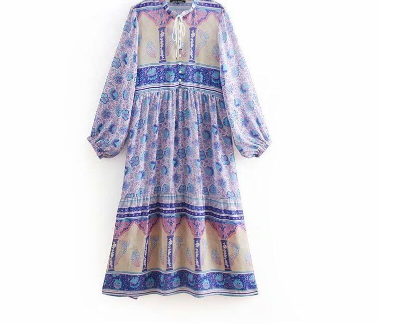 Bohemian Print Dress Floral Maxi Multiple Dresses