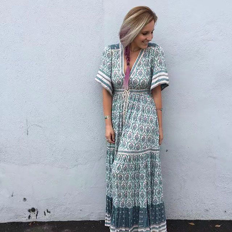 Bohemian Print Dress Floral Maxi Multiple Dresses