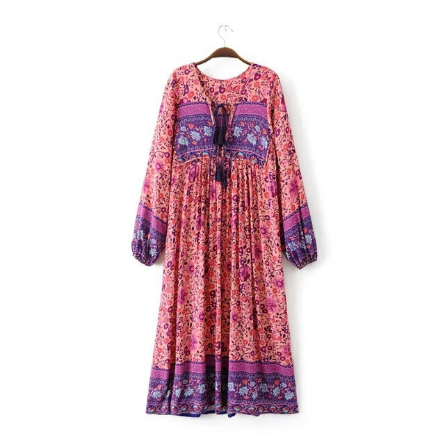 Bohemian Print Dress Floral Maxi Multiple Dresses