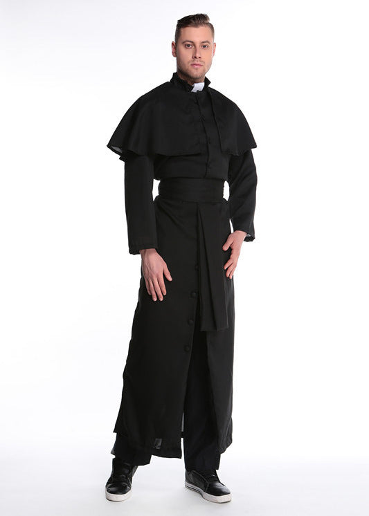 Robe cléricale noire pour femme Costumes de nonne du père Maria