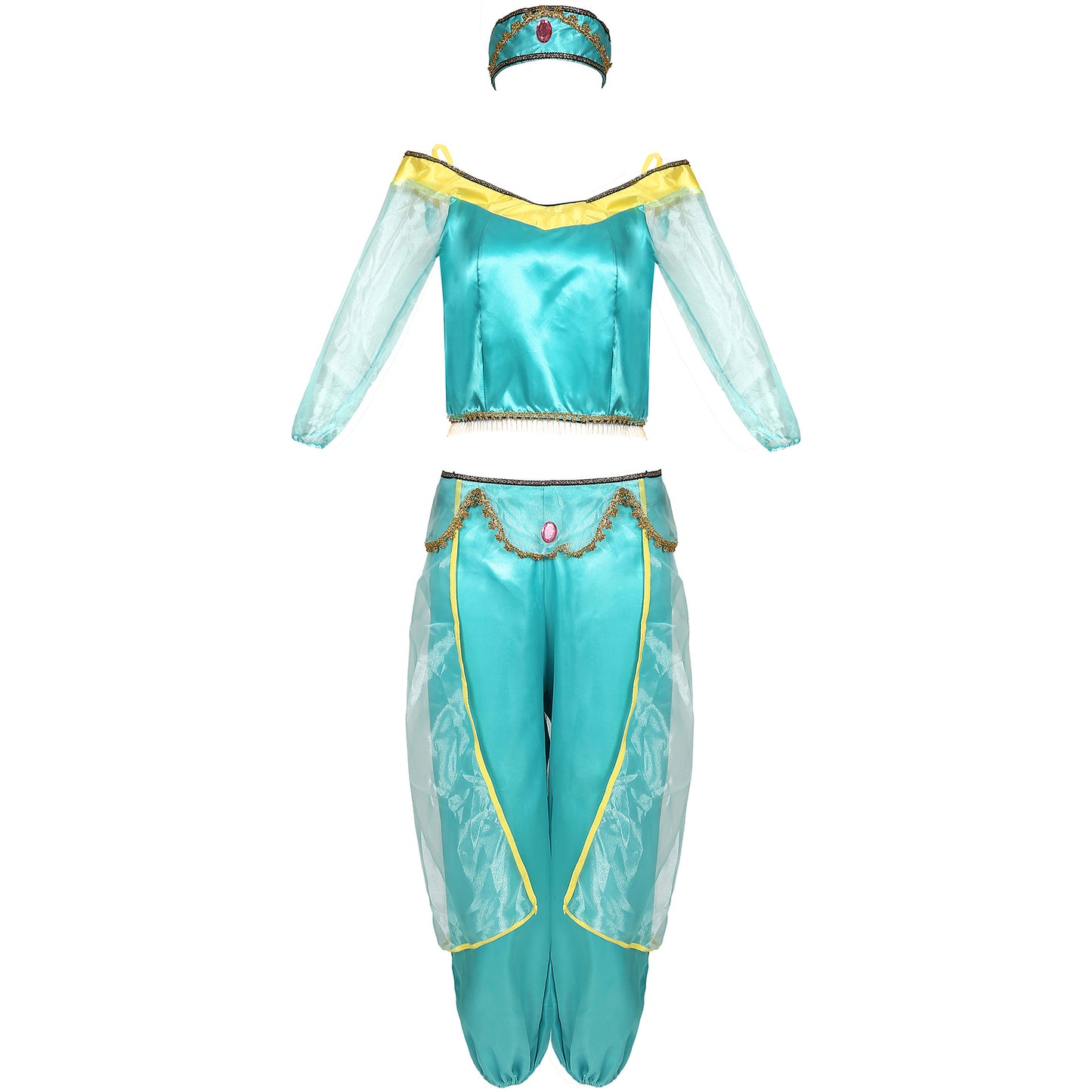 Attractive Lamp Princess Jasmine Halloween Dress Costumes