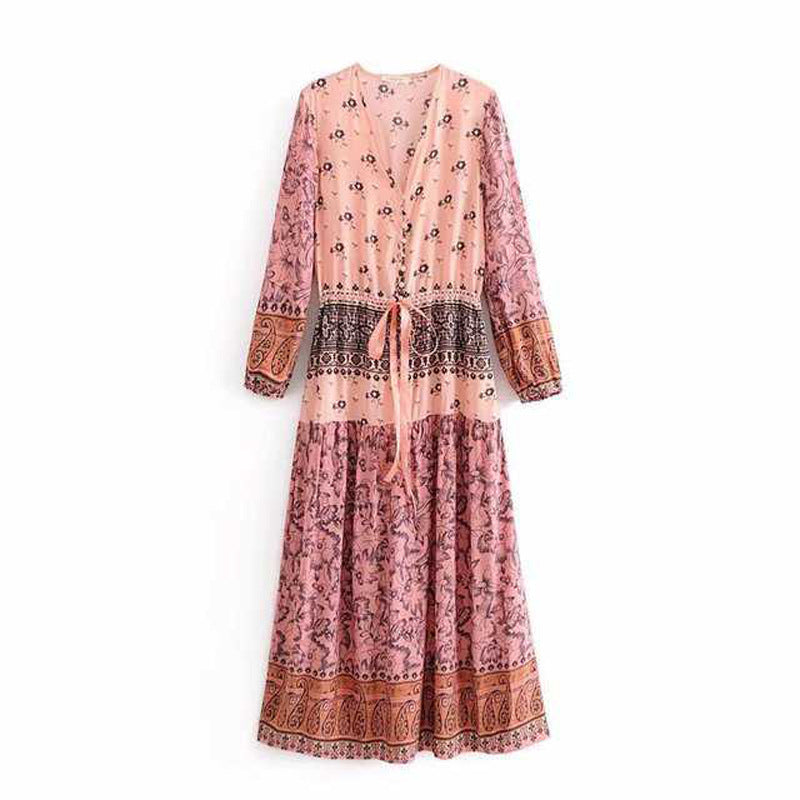 Bohemian Print Dress Floral Maxi Multiple Dresses