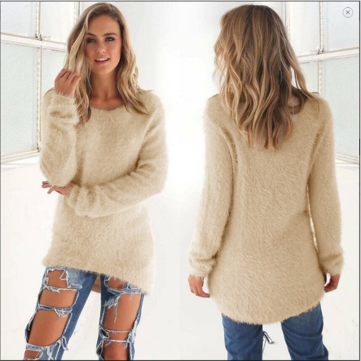 Women's Fashion Solid Color Long Sleeve Sweaters