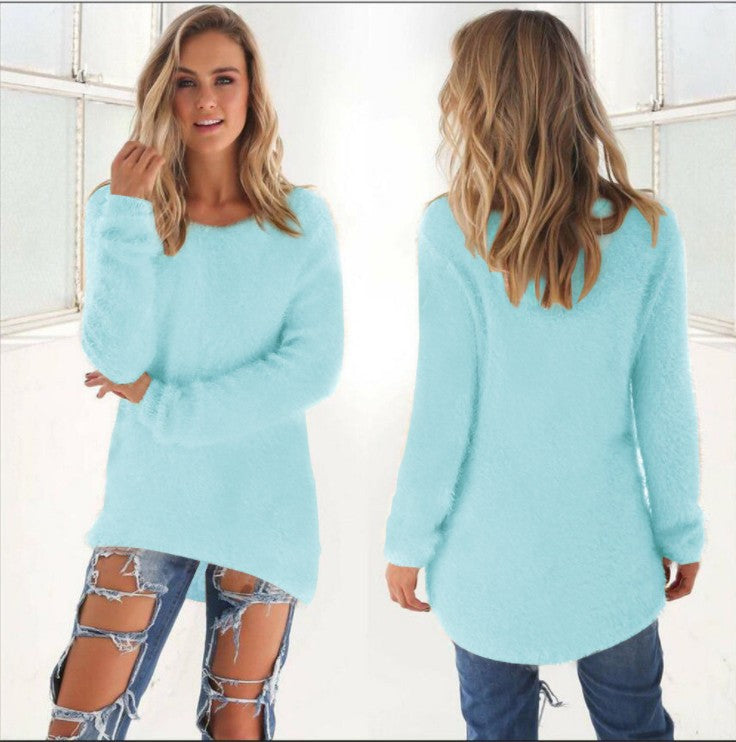 Women's Fashion Solid Color Long Sleeve Sweaters