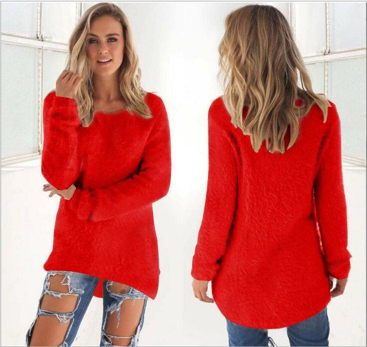 Women's Fashion Solid Color Long Sleeve Sweaters