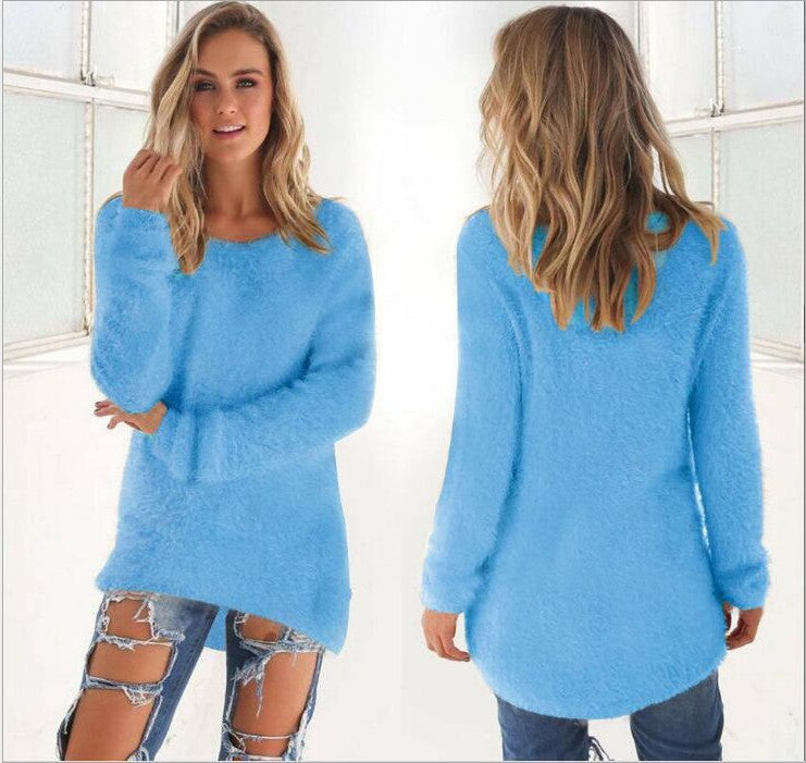 Women's Fashion Solid Color Long Sleeve Sweaters