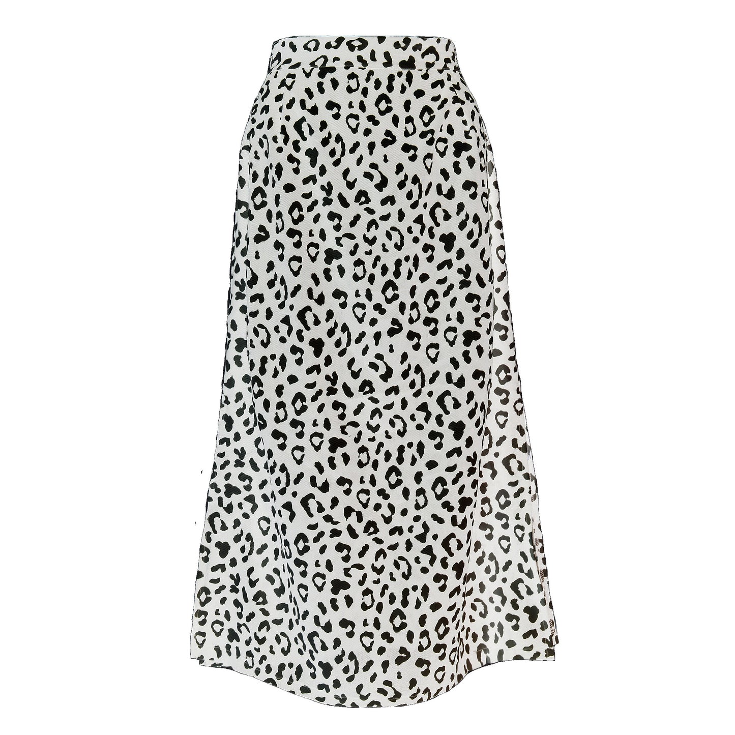 Women's Leopard Print Chiffon Floral Sexy Zipper Skirts