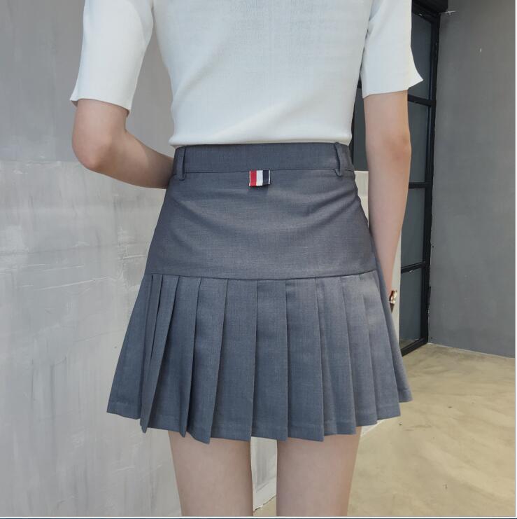 High Waist Preppy Style Quality Cotton Blend Skirts