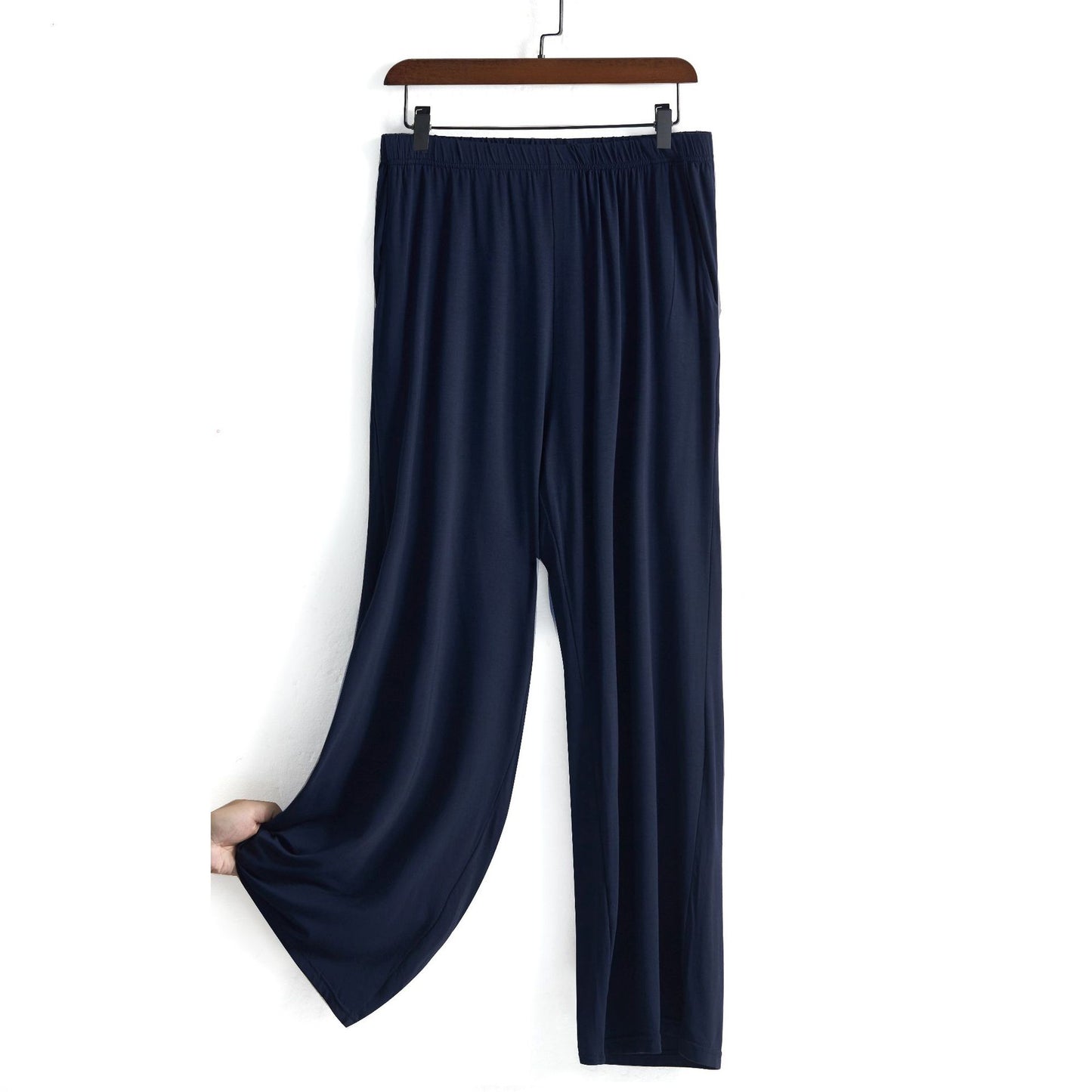 Pantalon décontracté à jambe large pour femme avec drapage à la maison