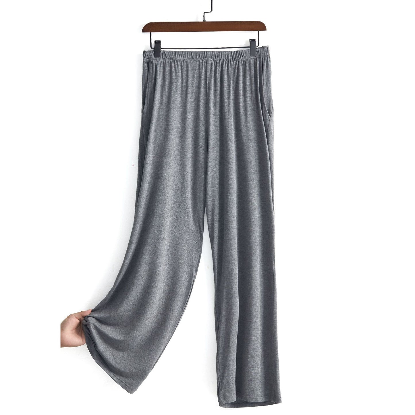 Pantalon décontracté à jambe large pour femme avec drapage à la maison