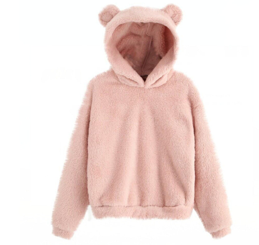 Classic Glamorous Fluffy Rabbit Hooded Warm Sweaters