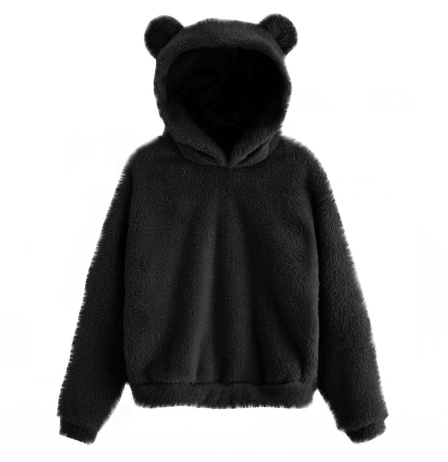 Classic Glamorous Fluffy Rabbit Hooded Warm Sweaters