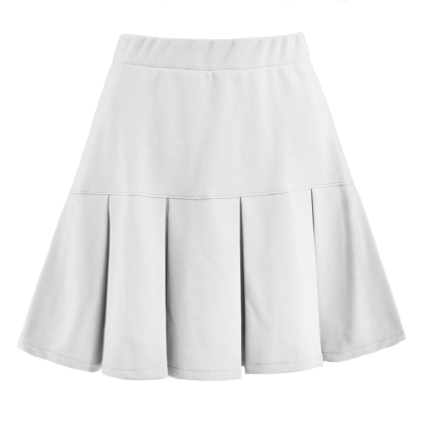 Women's Elastic High Waist Pleated Pure Color Skirts