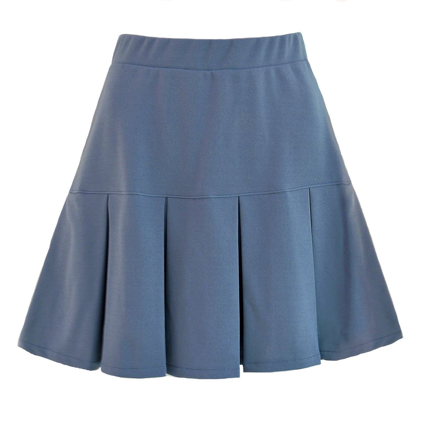 Women's Elastic High Waist Pleated Pure Color Skirts