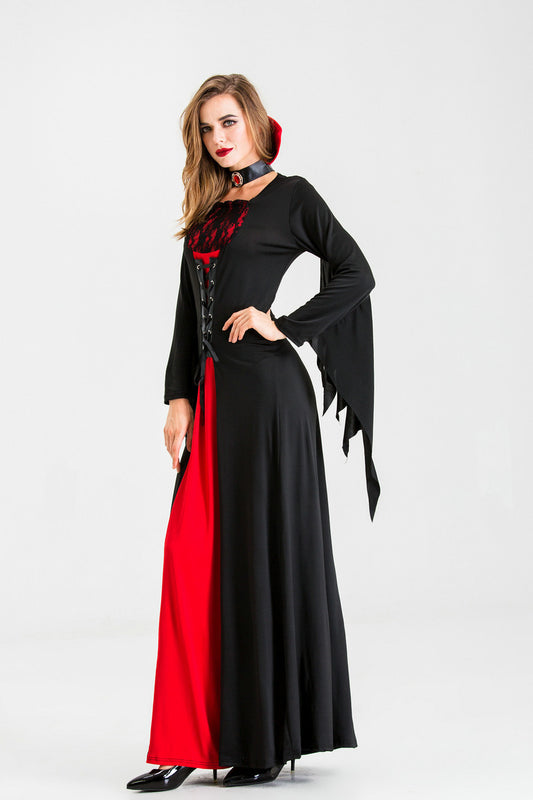 Costumes rétro de sorcier de l'amour spirituel de vampire et de la mort