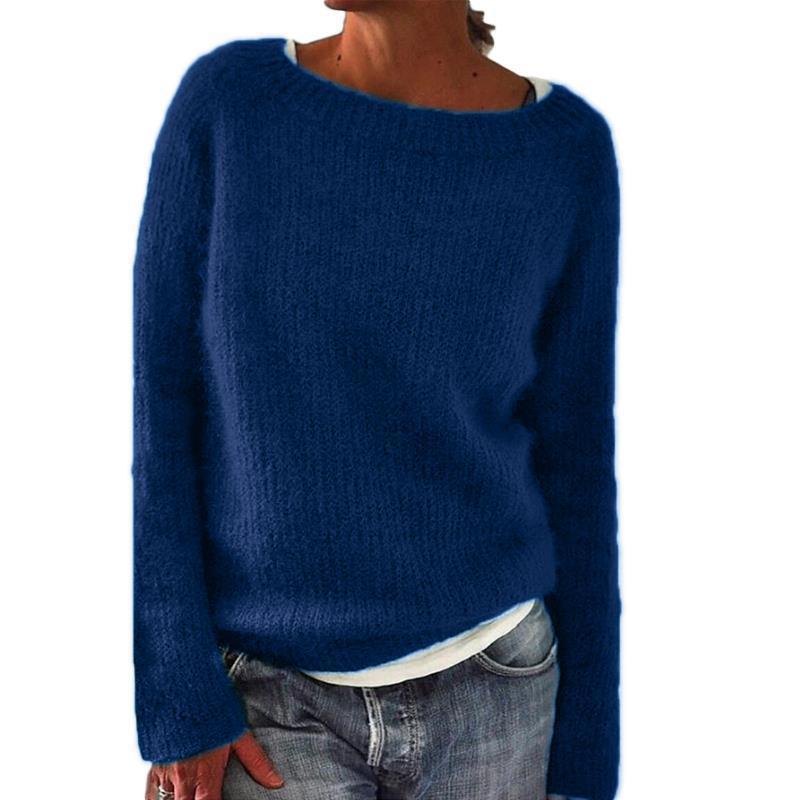 Women's Solid Color Static Version Basic Style Sweaters