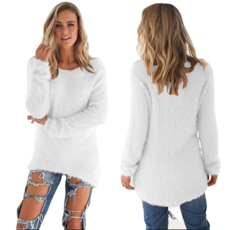 Women's Fashion Solid Color Long Sleeve Sweaters