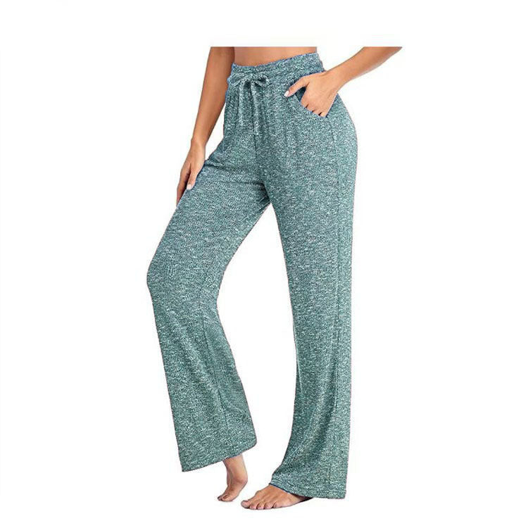 Pantalon de yoga décontracté polyvalent pour femme Pantalon à jambe large