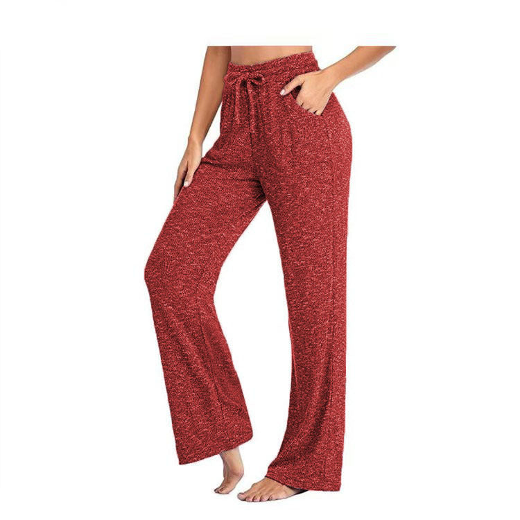 Pantalon de yoga décontracté polyvalent pour femme Pantalon à jambe large