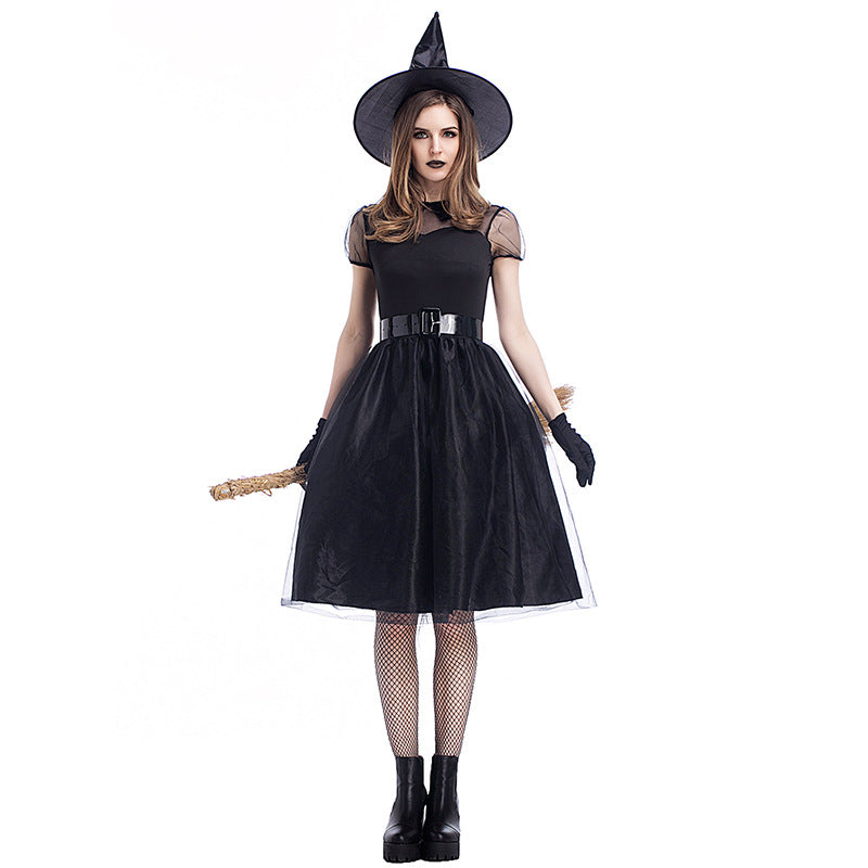 Pixel Halloween Black Veil Witch Temperament Night Costumes