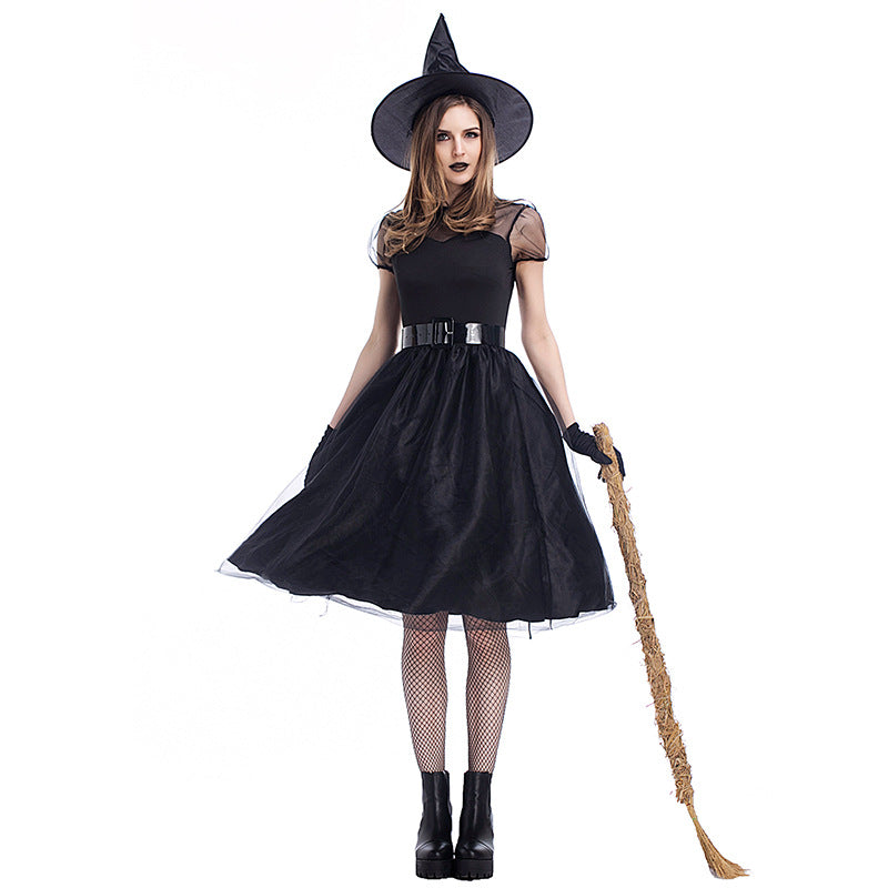 Pixel Halloween Black Veil Witch Temperament Night Costumes