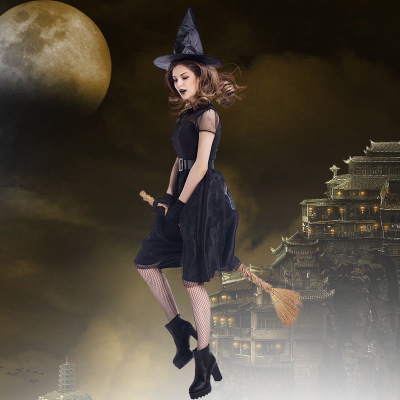 Pixel Halloween Black Veil Witch Temperament Night Costumes