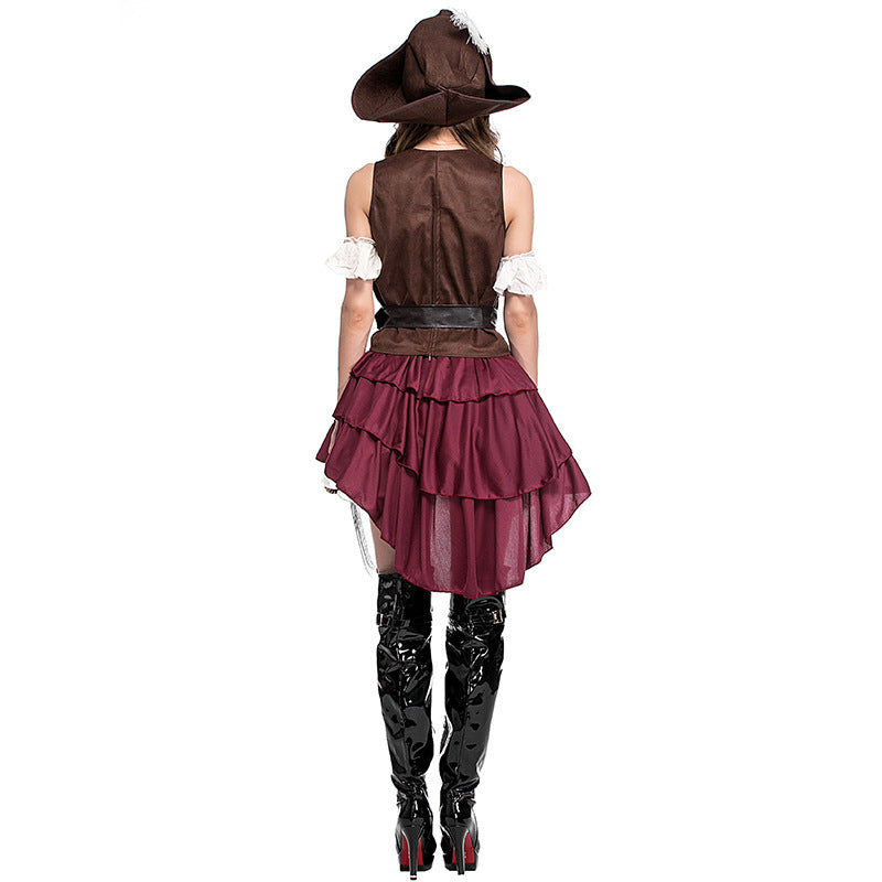 Costumes de jeu Pixel Halloween Pirate somalien féminin