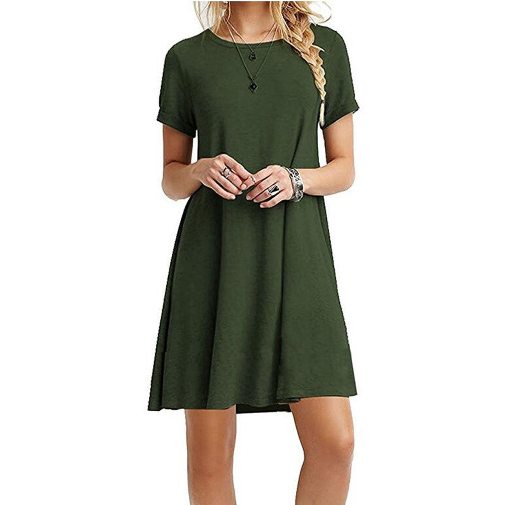 Robe à manches courtes tendance et unique pour femme