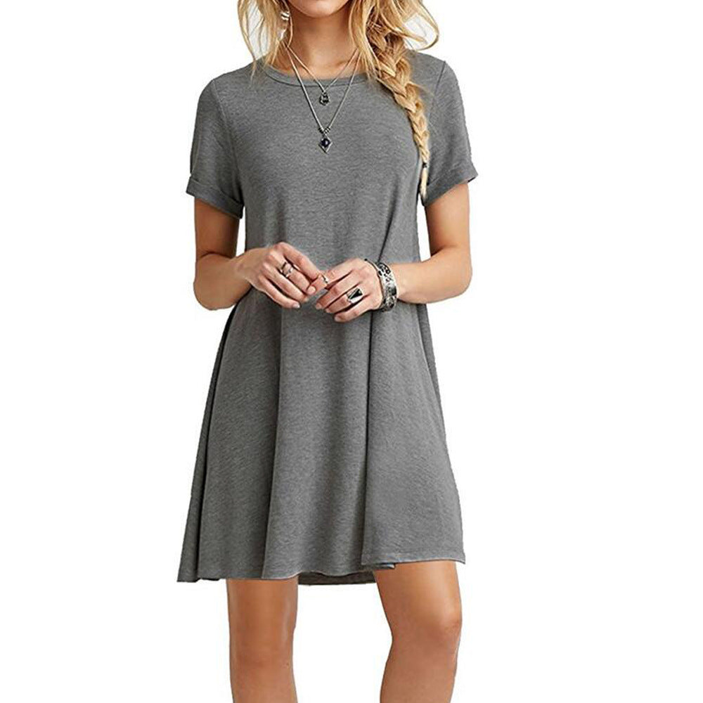 Robe à manches courtes tendance et unique pour femme