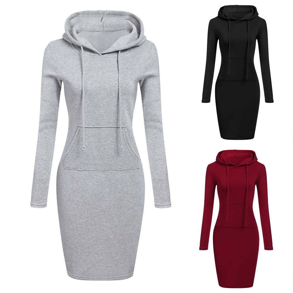 Women's Fashion Hooded Pocket Long Sleeve Sweaters