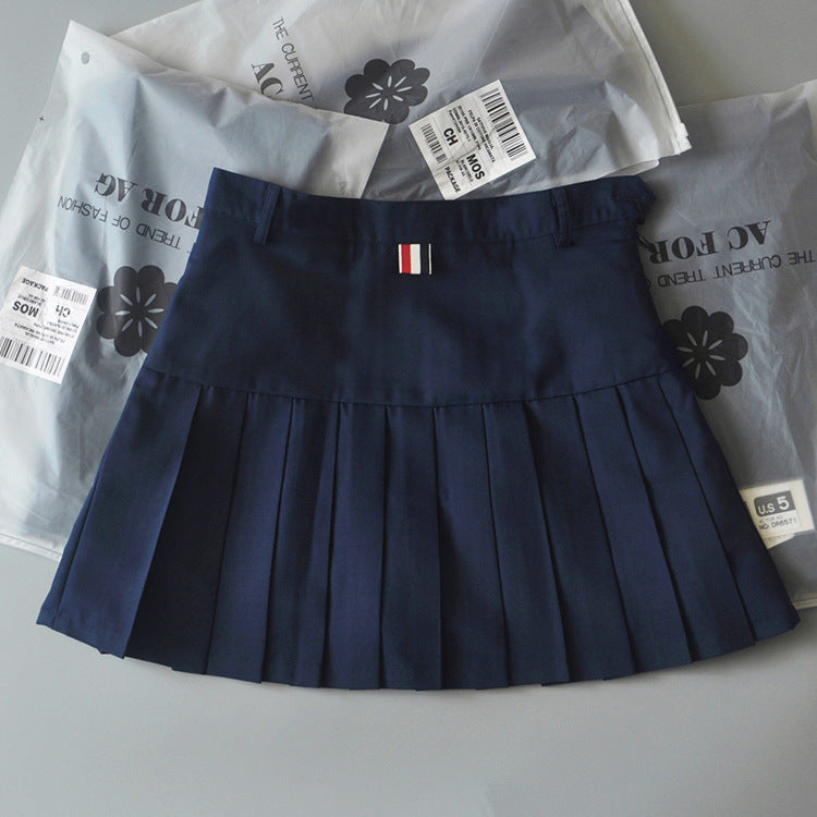 High Waist Preppy Style Quality Cotton Blend Skirts