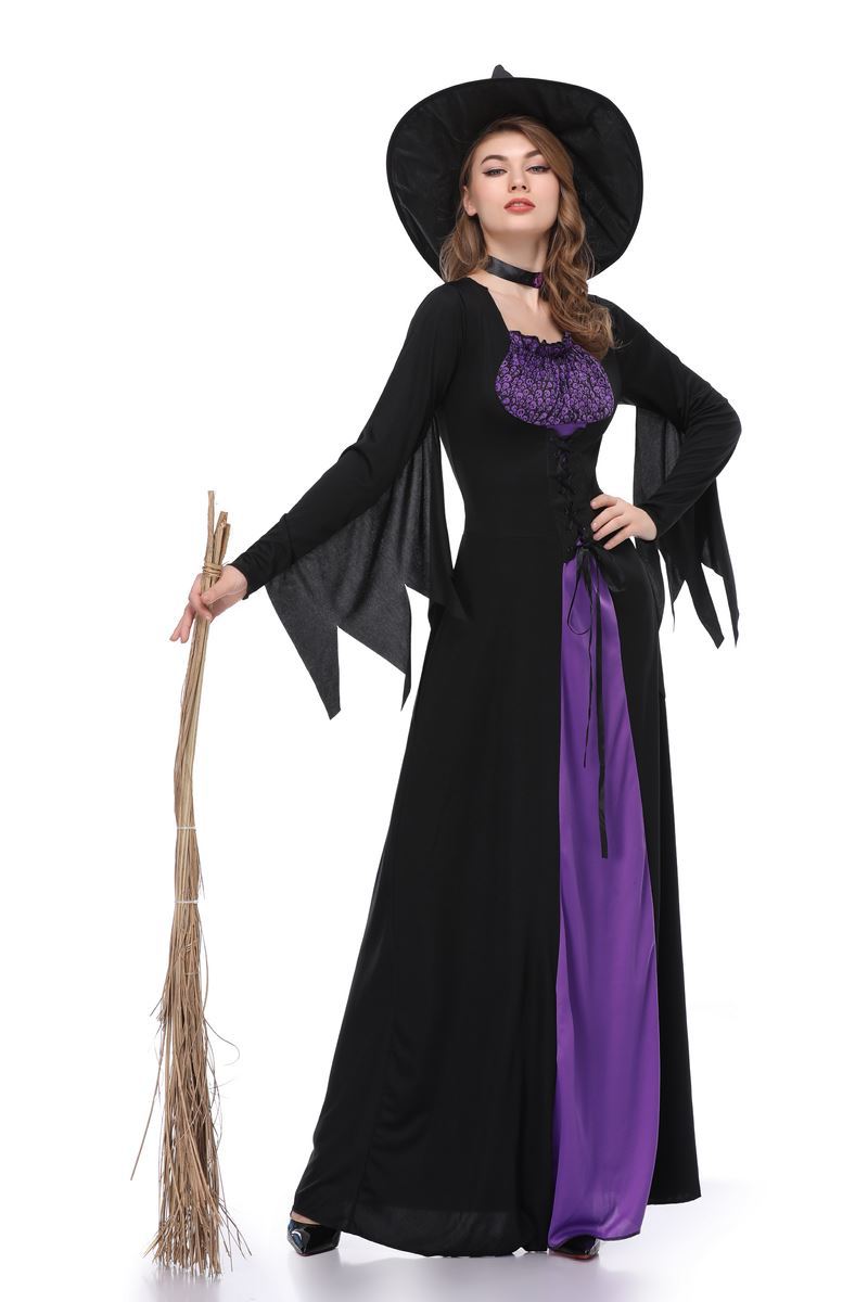 Halloween Witch Adult Role Play Purple Costumes