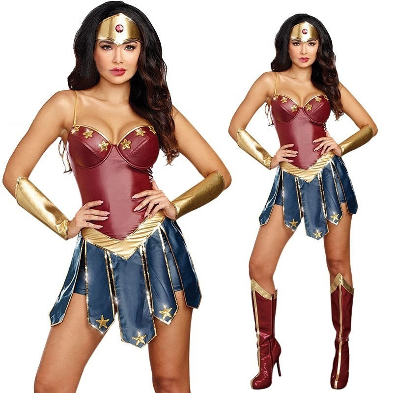 Costumes de scène Wonder Woman pour adultes pour spectacle d'Halloween