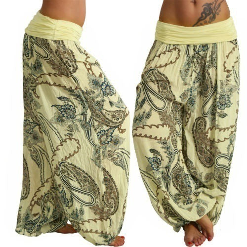 Comfortable Digital Printing Long Wide-leg Casual Pants