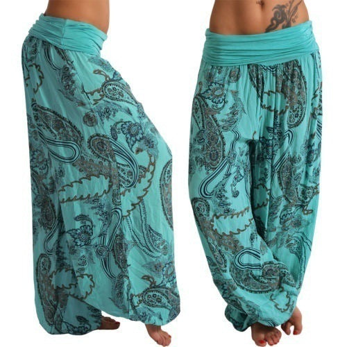 Comfortable Digital Printing Long Wide-leg Casual Pants