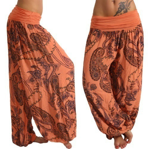 Comfortable Digital Printing Long Wide-leg Casual Pants