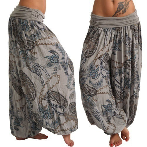 Comfortable Digital Printing Long Wide-leg Casual Pants