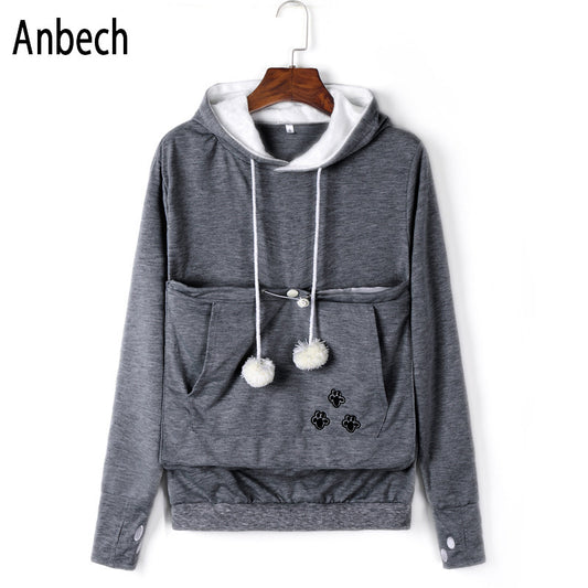 Durable Charming Pet Large Pocket Hooded Sweaters