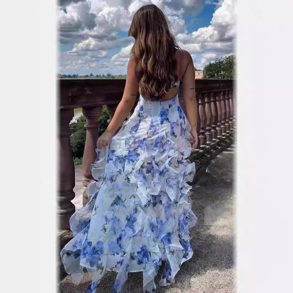 Women's Fashion Organza Fairy Long Elegant Dress Dresses