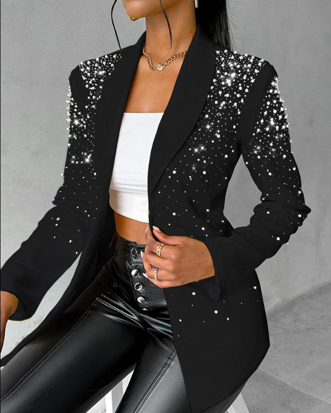 Blazers à perles à bulles décontractés à la mode pour femmes