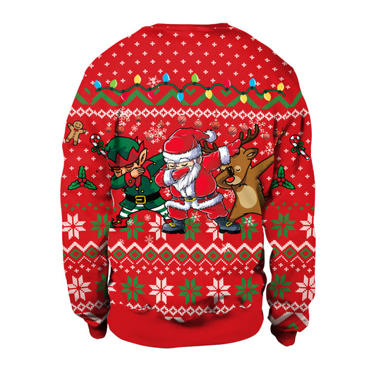 Women's Christmas Spring Digital Printing Round Neck Sweaters