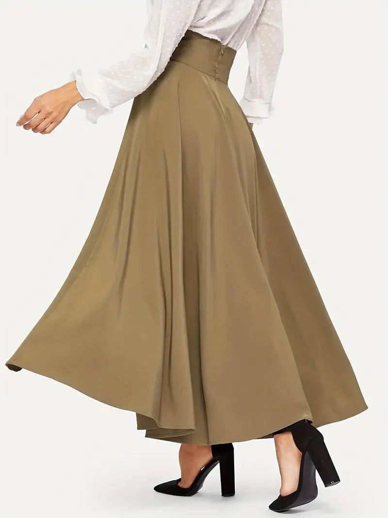 Women's High Waist Slimming Front A- Line Skirts