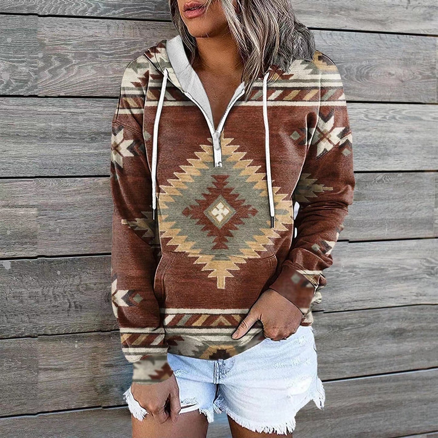 Cool Stylish Women's Glamorous Ethnic Hoodie Sweaters