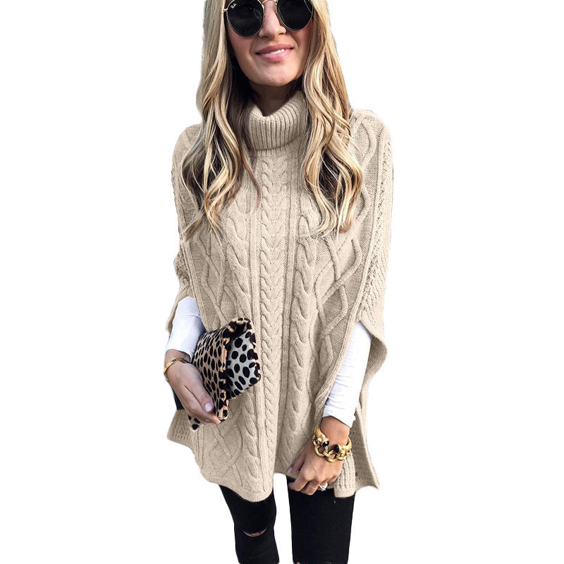 Women's Autumn Turtleneck Solid Color Street Hipster Loose Sweaters