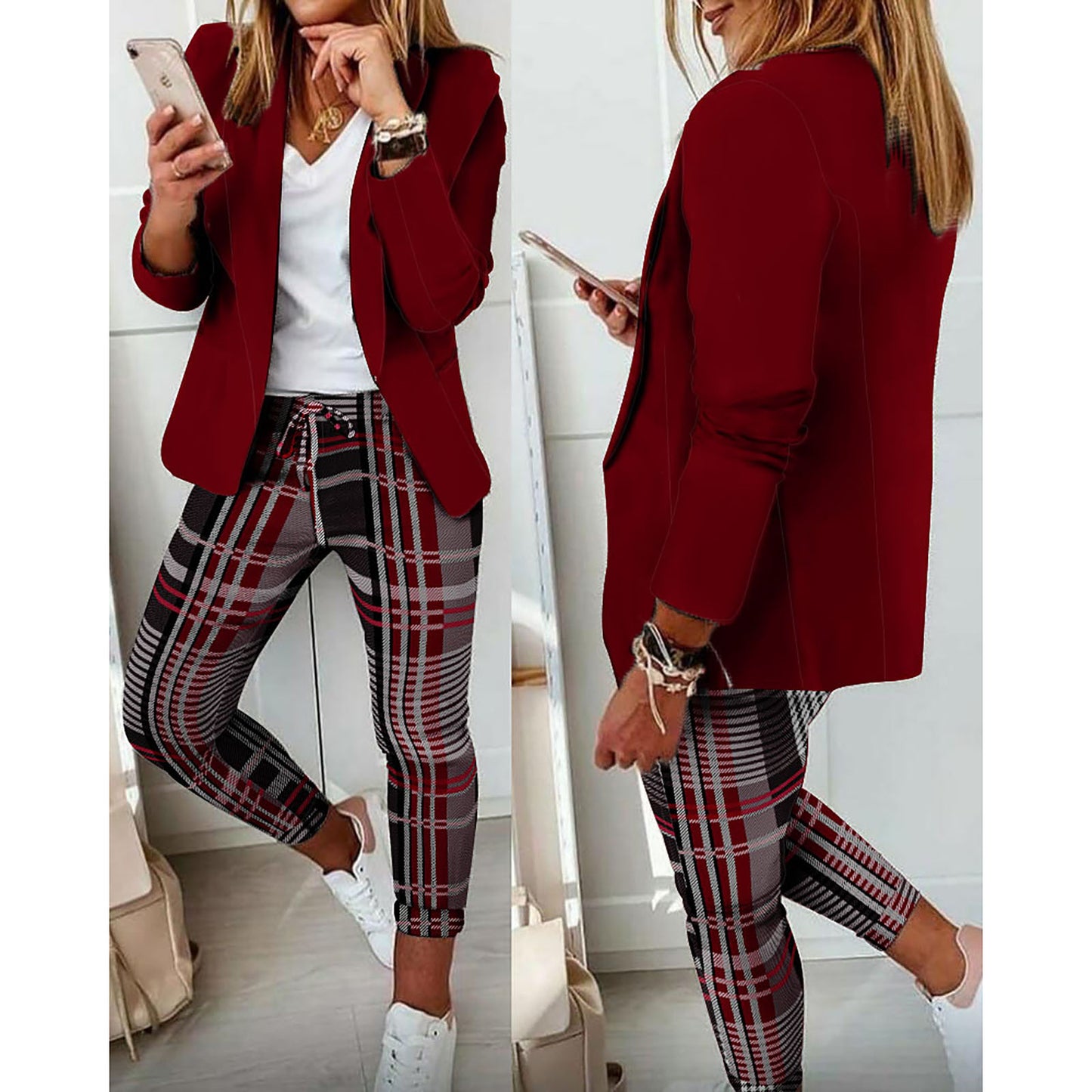 Unique Women's Casual Fashion Small Set Suits