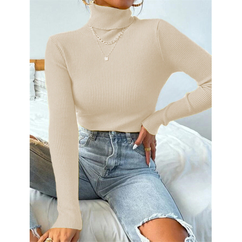 Comfortable Cool Women's Turtleneck Pullover Knitted Sweaters