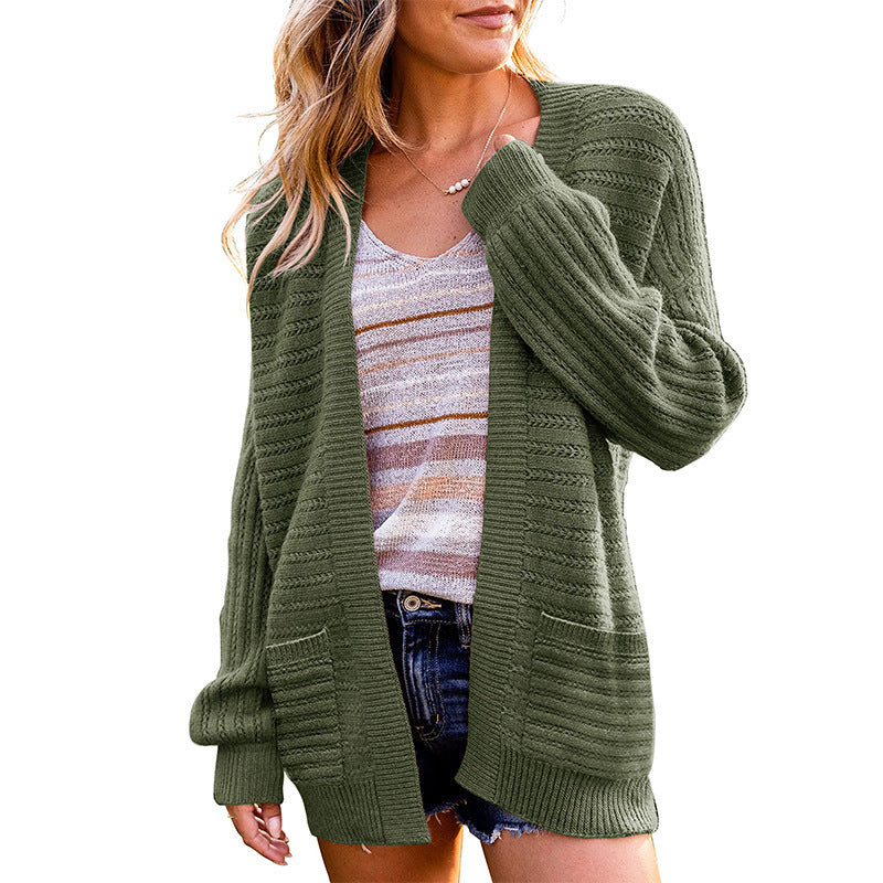 Women's Stylish Fashion Lantern Sleeve Knitted Cardigans