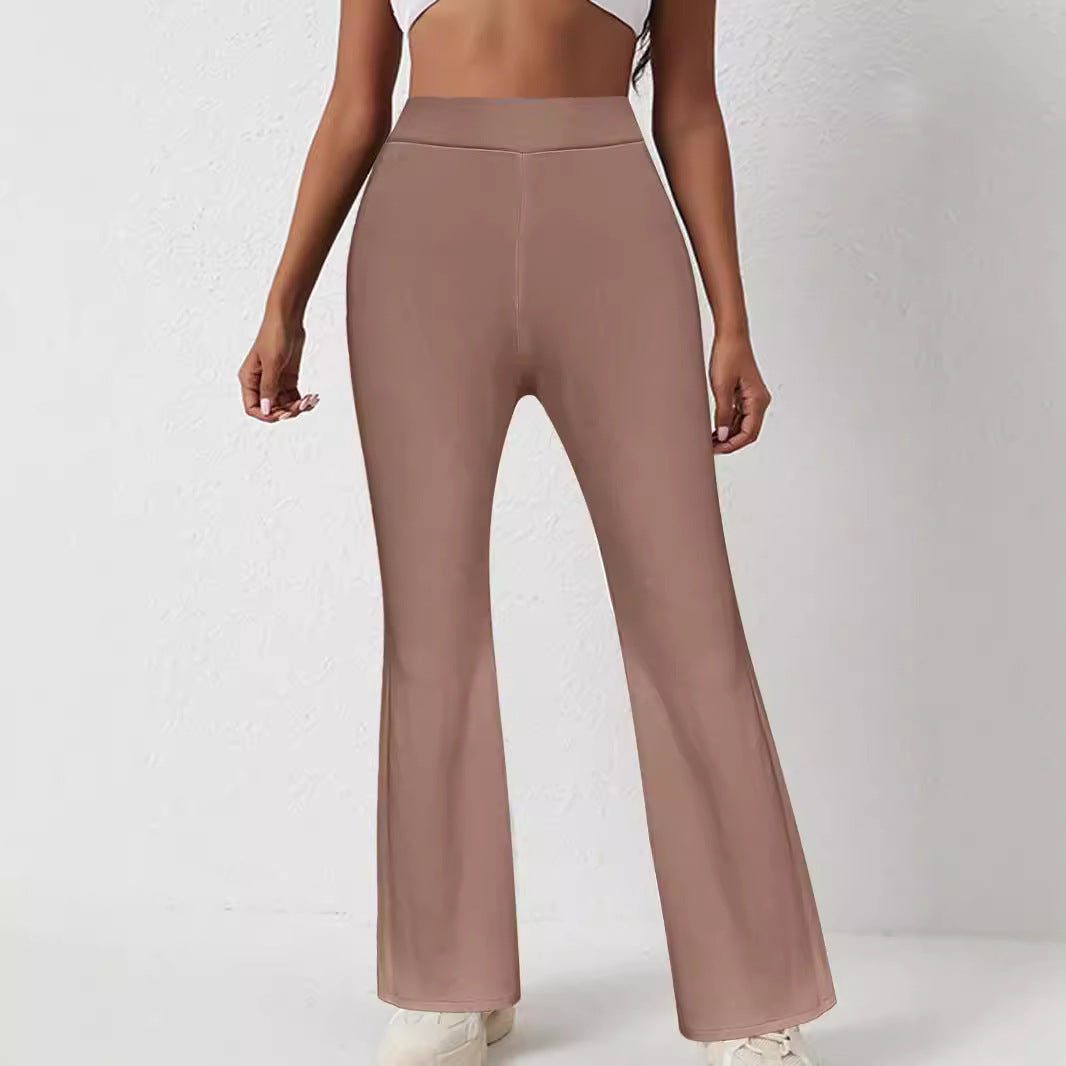 Pantalon décontracté simple et tendance pour femme, coupe slim, côtelé, couleur unie