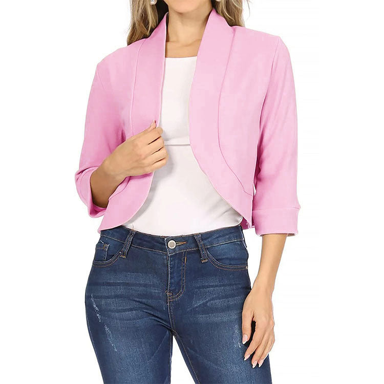 Blazers de petite taille pour femmes, couleur unie, glamour et innovants