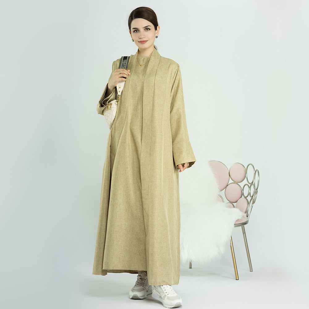 Women's Slouchy Turkish Solid Color Robe Dresses